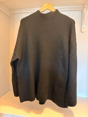 Vero Moda Black Ribbed Mock Neck Sweater